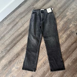 A&F Ultra High Rise 90s Straight Jeans - Black - Size 28 / 6S